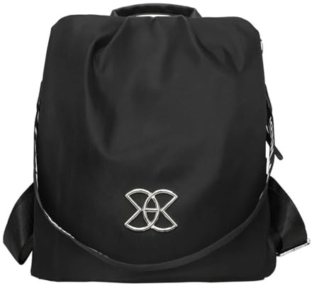Handbagage reseryggsäck, fashionabel avslappnad axelväska, resedamer axelväska, damaxelväska för böcker, kläder, elektroniska enheter, plånbok, nycklar, näsdukar, svart, Siehe Beschreibung