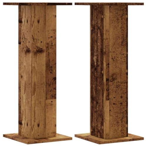 vidaXL Lautsprecherständer 2 STK. Altholz-Optik 30x30x80 cm