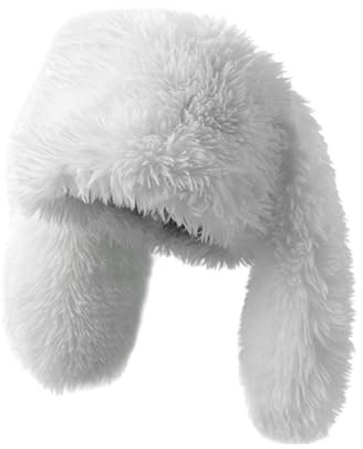 Uposao Damen Fellmütze Beanie Pelzmütze Wintermütze Pelz Warm Weich mütze Stirnband Hut Wintermütze Plüschmütze Pelzmütze mit Langen Hasenohren Wintermütze