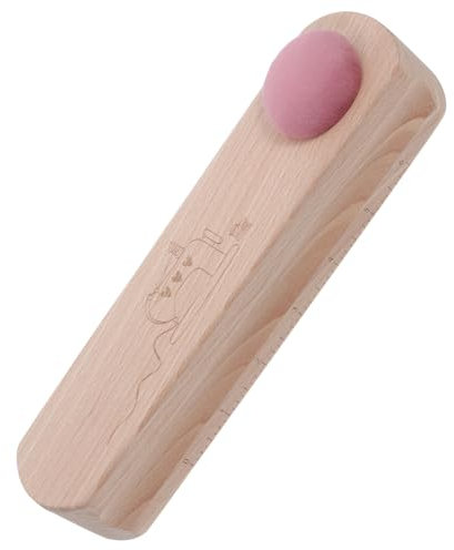 SHINEOFI Wooden Tailors Clapper Pin Holder Hard Wood Pressing Plate for Quilting Sewing Dual Unit Scale for Crafting Ironing Projects Tailor Quilting Tool