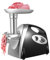 Hachoir à viande électrique 800 W - Avec 3 plaques de broyage et tubes de remplissage de saucisses - Hachoir à viande électrique - Multi robot de cuisine Meat Grinder - Noir