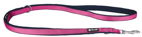 Petlando Hundeleine Magnetech – 3-Fach verstellbare Führleine, Karabiner-Verschluss, besonders leicht, zum Umhängen geeignet – Navy/Fuchsia Größe S 3m x 1,5cm