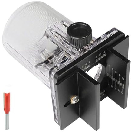 Eieenotee Woodworking Grooving Machine Set with 11mm Cutter Head Trimmer Bracket Milling Cutter Tool