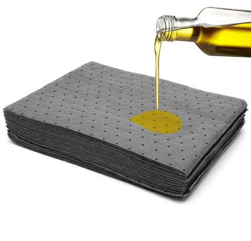 30 stycken universella oljesugdukar, Tutamaz oljebindningsmatta för verkstad, oljeabsorberande underlägg mattor, 25 x 33 cm oljebindningsmatta absorberande oljematta för olja, sugmatta för garage