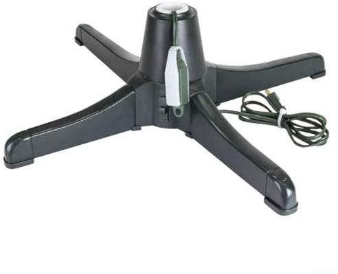 Support électrique rotatif à 360 degrés pour sapin de Noël - Base réglable - Support stable - Convient aux troncs de 24 à 315 cm - Pour intérieur et extérieur - Noir - 66 cm - Modèle européen (UE)