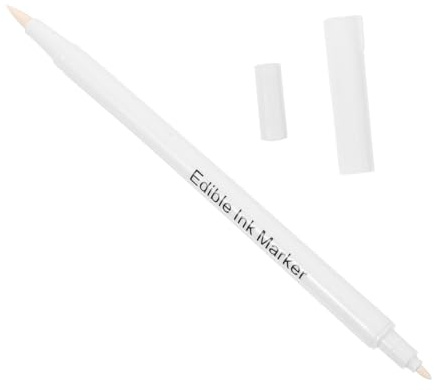 HOODANCOS Stylo Comestible Blanc pour Décoration Gâteau Feutre Alimentaire Aux Pointes Fines Outil de Pâtisserie pour Biscuits et Fondant Stylo de Coloriage Sécurisé pour DIY Pâtisserie