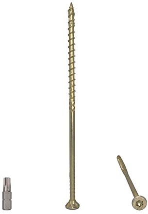 SKIR'CO (30 st) Förzinkade stålskruvar 6,0 x 160 mm, Torx-huvud, försänkt huvud, spånskiveskruvar