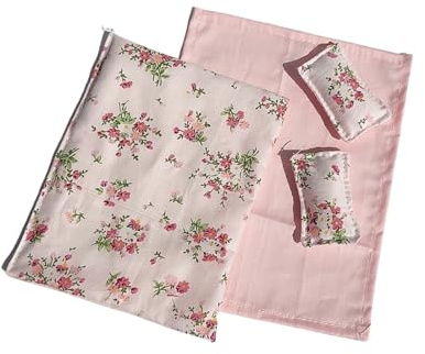 Asukohu Parure de lit pour poupées réalistes avec coussin matelas en peluche et coussin pour maison de jouets, montre poupées réalistes, meubles de chambre à coucher