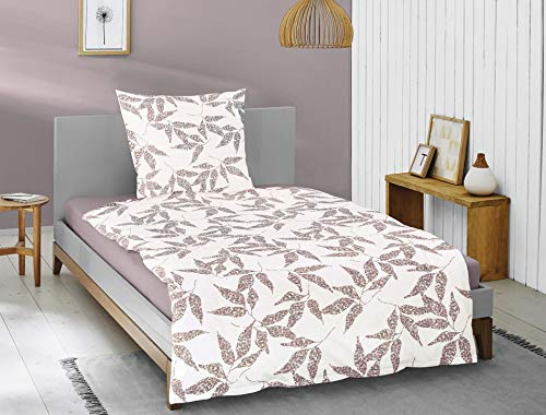 Irisette Mako-Satin Bettwäsche Capri Leeds weiß 1 Bettbezug 155 x 220 cm + 1 Kissenbezug 80 x 80 cm