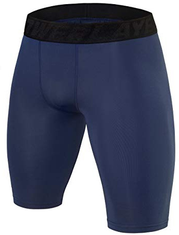 PowerLayer Boys' Compression Base Layer Thermal Skins Shorts - Navy Eclipse, 8-10 Years