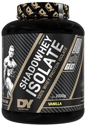 DY Nutrition - Shadowhey Isolate 100% Whey Protein Powder 2Kg | 25g Protein per Serving | 66 Servings | 7.3g of BCAAs | Cold Processing Filtered | Premium Absorption Lactose Free (Vanilla)