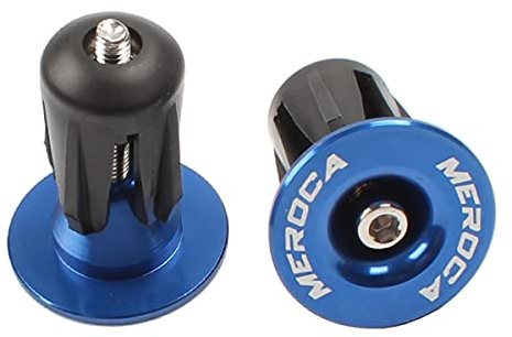 Azarxis Tapones de Extremo de Barra de Bicicleta Tapa de Manillar de Aluminio para Bicicleta de Carretera, Bicicleta de Montaña, BMX, MTB, Fixie (Azul - 26 mm - 2 Pcs)