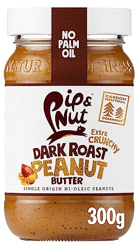 Pip & Nut The Ultimate Extra Crunchy Dark Roast Peanut Butter 300g,, 1 x 300 g