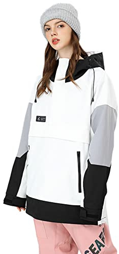 HOUZONIY Skijacke für Damen wasserdichte Wanderjacke Snowboardjacke Outdoor Winddichte Warmer Mantel Jacke für Winterwandern Sport