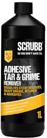 SCRUBB Adhesive, Tar & Grime Remover, Sticky Residue Cleaner, 1L
