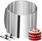 Anello per torta regolabile, altezza 20 cm, in acciaio inox, con 2 fibbie di fissaggio, anello posteriore regolabile, larghezza 16 – 31 cm, regolabile in acciaio inox, per cuocere e decorare