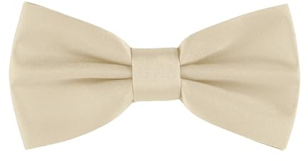 Ladeheid Herren Schmale Fliege mit einstellbarem Band für Anzug festlich M (12cm x 6cm, Beige36)