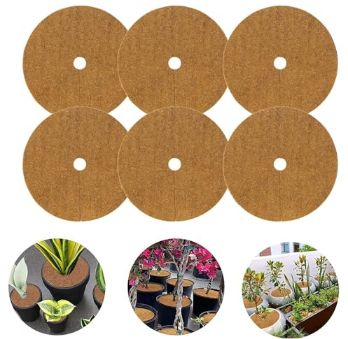10 Stück Kokosmatte Winterschutz, Pflanzen Winterschutz, Kokos Mulchscheibe, Kokosscheibe Für Pflanzen, Kokosmatten Winterschutz Für Pflanzen, Kokosmatten Kokosscheibe, Für Kübelpflanzen,Rund Kokosmat