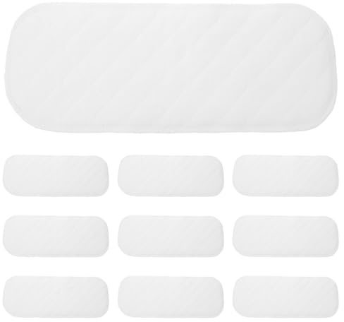 PAMINGONO 10pcs White Nine-Layer Eco Cotton Diaper Inserts, Ultra Absorbent, Washable and Reusable Cloth Diapers for Newborns, Breathable Material Suitable for Overnight Use