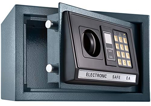 tectake® Massiver Elektronischer Safe Tresor 20 X 31 X 22cm 4,6 kg schwarz inklusive 4 Batterien