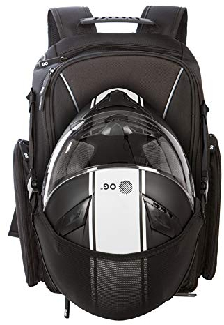 OG Original Motorrad Rucksack GO Schwarz Wasserdicht, 20L, Motorradhelm-Tasche, Helm-Trageriemen, Biking, Mann, Laptop-Fach, Reflektierend, Anti-Diebstahl