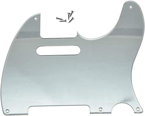 Dopro Schlagbrett, 5 Löcher, Vintage-Tele-Gitarre, Schlagbrett, passend für USA/mexikanische Fender Telecaster, silberfarben, 1-lagig