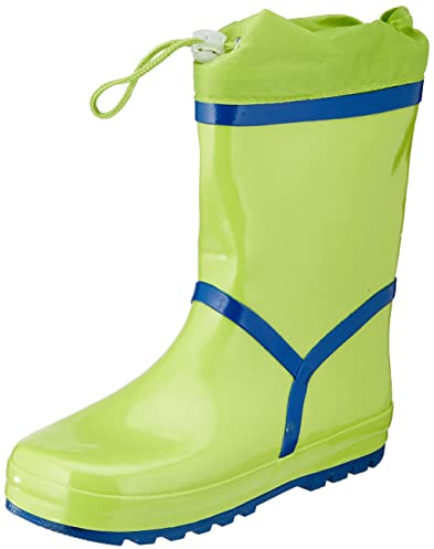 Playshoes Stivali Imbottiti In Gomma, Stivali Imbottiti In Gomma Unisex - Bambini e ragazzi, Verdure / Verde, 23 EU