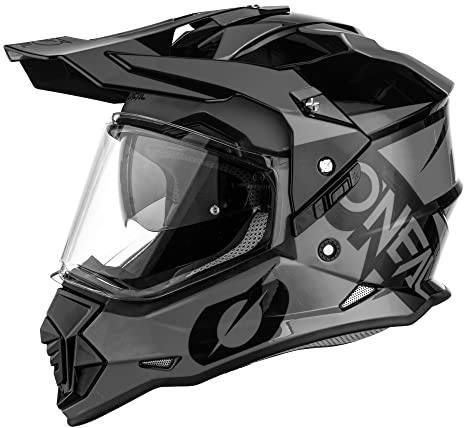 O'NEAL | Motorradhelm | Enduro | ABS Außenschale, mit Visier & integrierter Sonnenblende, | Sierra Helmet Circuit | Erwachsene | Weiß Blau Rot