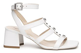 Nero Giardini E218441DE Sandali Donna in Pelle - Bianco 36 EU