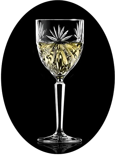 Topkapi elite Lot de 6 verres à vin blanc Oasis en cristal sans plomb Hauteur 19 cm 230 ml
