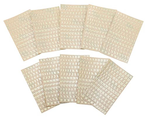 Beatifufu 10pcs Gold Alphabet Oil Bottle Letter Stickers 3mm Adhesive Essential Oil Label Tags for DIY Bottle Organizing and Decoration