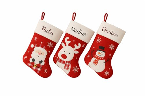 Nikolausstiefel mit Namen verschiedene Farben/personalsierte Weihnachtssocke/Weihnachtsdeko