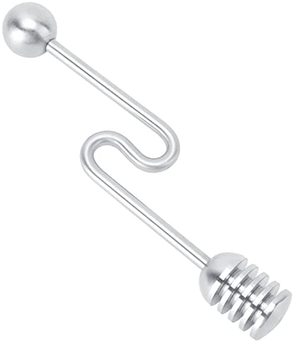 HUAOSN Mestoli per Miele e Sciroppi, Cucchiaio per Agitatore con Bastoncino Cellulare in Acciaio Inossidabile, Bastoncini per Mestoli per Miele e Altro