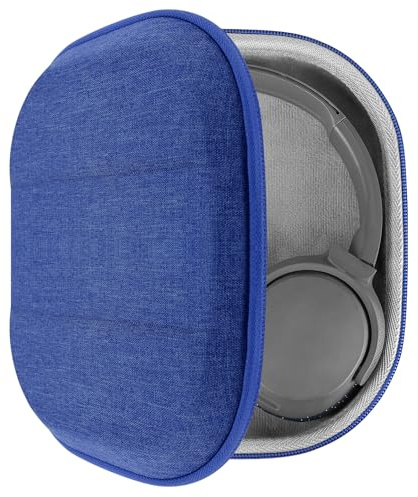 Geekria Shield Headphones Case Compatible with Skullcandy Crusher ANC 2, Hesh 3/Evo/ANC, Replacement Hard Shell Travel Carrying Bag with Cable Storage (Blue)