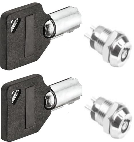 cyclingcolors 2x llaves de apertura de emergencia N° 102 + 2x cerraduras cilindros Cajas fuertesde maletero fuerte para todas partes, llave de gabinete cilindro