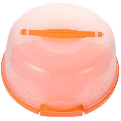 Amosfun Scatola Per Torte in Plastica Da 8 Pollici - Porta Torte Per Baby Shower Feste Di Compleanno Con Coperchio Di Chiusura Design