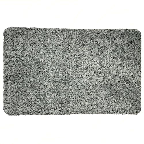 Sicignano | Tappeto Multiuso Assorbente Magò, 50x80 cm, Grigio - Ideale per Bagno Cucina Ingresso - Stop ai Pavimenti Bagnati e Sporco - Base Antiscivolo in PVC, 70% Cotone 30% Poliestere