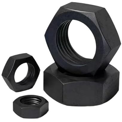 Sechskant-Vollmutter, Sechskant-Vollmuttern, Flanschmuttern, Sechskantmuttern M3~M36, Schwarzoxid-Sechskantmutter aus Kohlenstoffstahl Güteklasse 12.9 for Schraubenbolzen(M36(10))