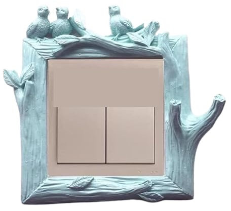 Cubiertas de luz, cubierta de pegatinas envolventes de enchufe, cubierta protectora de interruptor europeo, decoración de habitación, pegatina de interruptor de encendido y apagado de resina 3D, marco