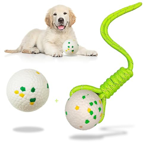 JWTEEE [2 Stück] Robuster ETPU Hundeball – Interaktives Hundespielzeug Ball, Wasserspielzeug für Hunde, Tennisball-Ersatz für Große, Mittelgroße & Kleine Hunde – Welpenspielzeug Outdoor & Indoor