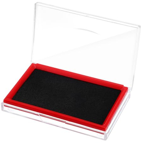 Heclia Large Ink Pad for Stamps Black Large Stamp Pad 5.31 × 3.54 inch Felt Ink Pads Rubber Stamp Pads for Office Home Notarization Lightweight Practical Mark Dries Quickly Clear and Lasts Long