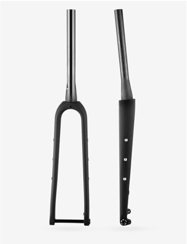 BSFHQS Fourche De Gravel 700C Fourche Avant De Vélo De Route Freins À Disque Fourche Rigide en Fibre De Carbone, Axe Traversant 12x100mm, Max. 700x45C