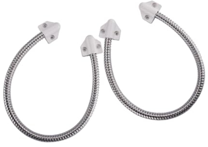 Zerodeko Protecteur de Serrure de Porte 2 Pièces en Acier Inoxydable Argenté, Manchon Flexible Anti-poussière pour Câble de Transfert D'énergie pour Contrôle D'accès Commercial