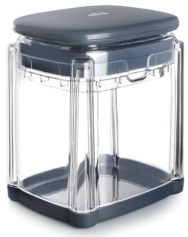 Lacor 60540 - Cortador Manual Cuber, PS y Acero Inoxidable, Con 3 Cuchillas | En acero inoxidable, cortes uniformes y rápidos; libre de BPA, ideal para cocina profesional y uso diario en casa