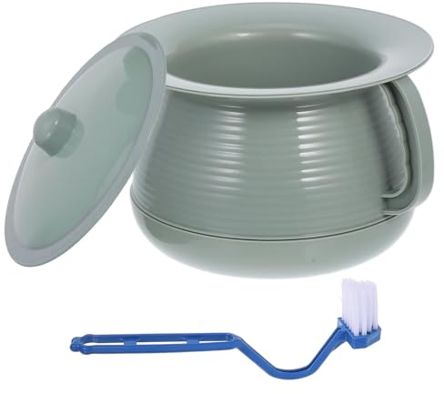 Homoyoyo Spittoon Smooth Urinal Handle and Plastic, or Lid with Portable Pp Surface Potty Pot for Bedpan Urine Pregnant Women and Grandparents Bedroom or Travel Use