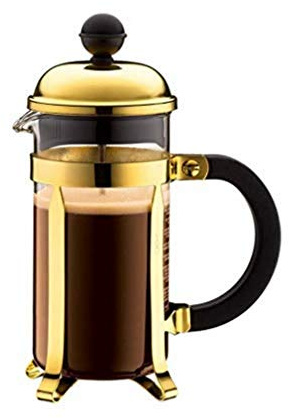BODUM Chambord 3 Cup Coffee Make, Gold , Transparent, 0.35 Litre