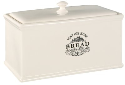 Premier Housewares Vintage Home Brotkvasten, 22 x 34 x 20 cm, Keramik, beige, 20x34x21