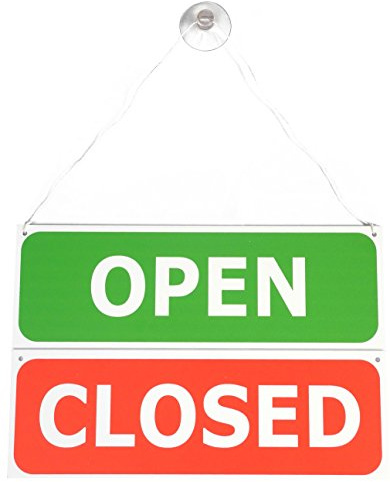 Doppelseitiges Türschild zum Aufhängen, „Open“ / „Closed“