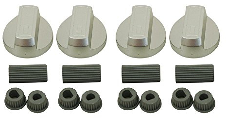 KGASUPPLIES Godis universellt silver kontrollknappar för ugnar, spis och kokplattor (paket med 4)