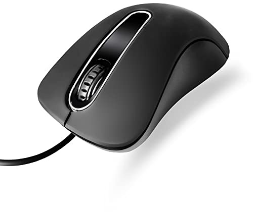 Atlantis Land Optistar Optische USB-Maus, 1000 DPI, USB, Optische Rechtshänder, Schwarz (Rechtshänder, 1000 DPI, USB, Schwarz)